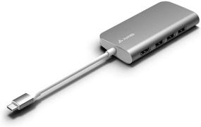 img 3 attached to 🔌 Juiced Systems BizHUB USB-C Multiport Gigabit HDMI Hub - 3X USB 3.0 Ports - Gigabit Ethernet - 4K HDMI - SD/Micro SD - USB-C Power Delivery
