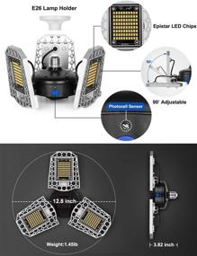 img 3 attached to 💡 12500 Lumens Deformable LED Garage Lights