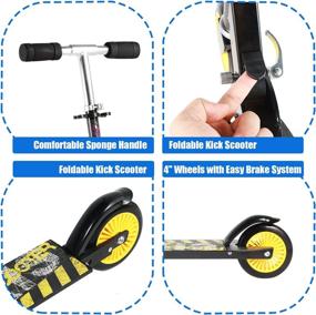 img 1 attached to TKKIS Foldable Kick Scooter for Kids, Ages 3-12 Boys/Girls, Adjustable Height Handlebars, Rear Brake - Perfect Christmas Gift