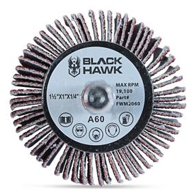 img 2 attached to BHA Aluminum Oxide Shank Mounted Flap Wheels, 1-1/2” x 1” x 1/4”, 120 Grit - 5 Pack: High-Quality Flap Wheels for Precision Grinding and Finishing