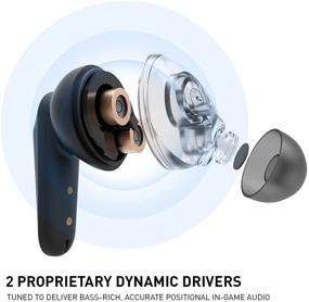 img 3 attached to 🎧 ADV. NSMO TWS Игровые наушники: низкая задержка 47 мс, два динамика для трехмерного изображения, мощный бас, четкий микрофон, автоматическое подключение, 25-часовая батарея, диапазон соединения 50 футов - идеально для игр в пути