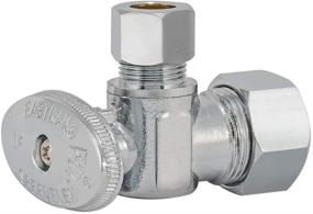 img 4 attached to Chrome Angle Stop Valve 3/8-inch x 5/8-inch - Eastman 10738LF 1/4-Turn