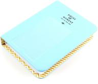 evz 64 pockets photo album: perfect for mini fuji instax polaroid & name card - vibrant blue design logo