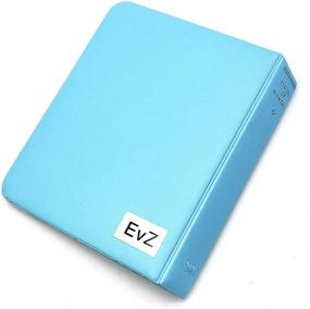 img 1 attached to Фотоальбом EvZ с 64 карманами: Идеально подходит для мини Fuji Instax Polaroid и визитных карточек - Яркий дизайн в синем цвете.