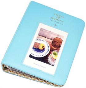 img 3 attached to EvZ 64 Pockets Photo Album: Perfect for Mini Fuji Instax Polaroid & Name Card - Vibrant Blue Design