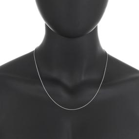 img 1 attached to Stylishly Simple: 1.9mm Solid .925 Sterling Silver Square Box Chain Necklace
