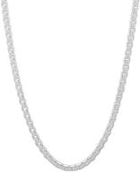 stylishly simple: 1.9mm solid .925 sterling silver square box chain necklace logo