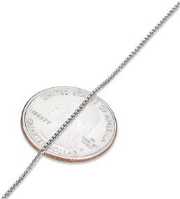 img 2 attached to Stylishly Simple: 1.9mm Solid .925 Sterling Silver Square Box Chain Necklace