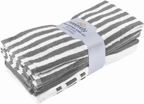 img 2 attached to 🍽️ Weavely Kitchen Dish Towels - Set of 6 Cotton Terry Kitchen Towels - 100% Pure Cotton Fabric - Highly Absorbent and Luxuriously Soft Dish Towels for Kitchen - Versatile Cleaning Towels - Grey