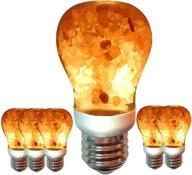 🌟 himalayan glow salt lamp led bulbs: 6 pack, 60w equivalent, warm amber glow logo