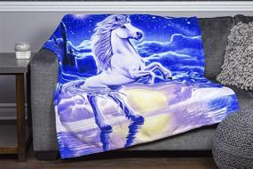 img 1 attached to 🦄 Unleash the Magic: Unicorn Super Soft Plush Fleece Throw Blanket