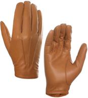 🧤 harssidanzar gm031 unlined leather touchscreen men's accessories gloves & mittens logo