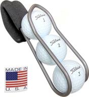 professional silver golf ball holder with quick-draw release logo