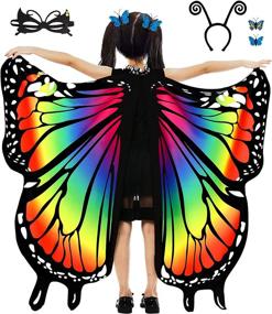 img 4 attached to 🦋 Halloween Butterfly Rainbow Headband Costume