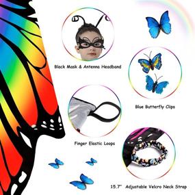img 3 attached to 🦋 Halloween Butterfly Rainbow Headband Costume