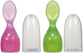 img 2 attached to 🥄 Munchkin Click Lock Food Pouch Spoon Tips - 2 Pack with Assorted Colors