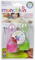 🥄 munchkin click lock food pouch spoon tips - 2 pack with assorted colors logo