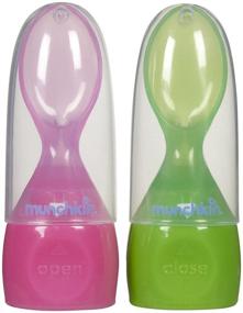 img 1 attached to 🥄 Munchkin Click Lock Food Pouch Spoon Tips - 2 Pack with Assorted Colors