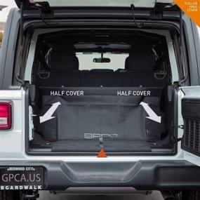 img 1 attached to 🔒 GPCA Cargo Cover LITE for Wrangler JL 4DR Sport/Sahara/Freedom/Rubicon Unlimited 2018-2022 Model Under SoftTop/Hardtop, with Patented Design