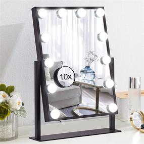 img 4 attached to 💡 Large Hollywood Mirror with Lights - Smart Touch Control, Detachable, Dimmable 3 Colors, 10X Magnification, 360° Rotation - DECLUTTR