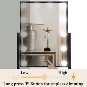 img 2 attached to 💡 Large Hollywood Mirror with Lights - Smart Touch Control, Detachable, Dimmable 3 Colors, 10X Magnification, 360° Rotation - DECLUTTR