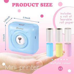 img 3 attached to 🖨️ Portable Wireless POS Thermal Mini Photo Printer for Mobile Phone - Blue, with 6 Printing Papers