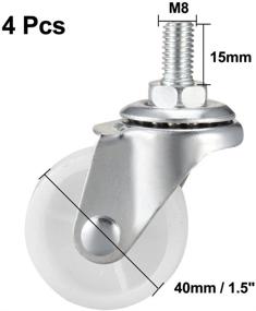 img 3 attached to 🔧 Threaded Swivel Casters by Uxcell: Superior Material Handling Products