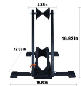 img 1 attached to 🚲 Bike Folding Stand Floor Parking Rack: Efficient Indoor Storage Solution for 20"-29" Bicycles at Home Garage