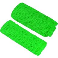 2 pack african net bath sponge - exfoliating long body scrubber with tight weave for smoother beauty skin - tower bath cloth with porous stretches - ideal for daily use or stocking stuffer (green) logo