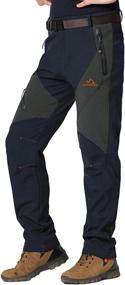 img 3 attached to ❄️ Warm and Waterproof MAGCOMSEN Men's Winter Pants with Fleece Lining, Ideal for Skiing and Snowboarding - Featuring 4 Zip Pockets