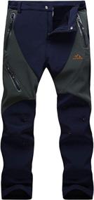 img 4 attached to ❄️ Warm and Waterproof MAGCOMSEN Men's Winter Pants with Fleece Lining, Ideal for Skiing and Snowboarding - Featuring 4 Zip Pockets