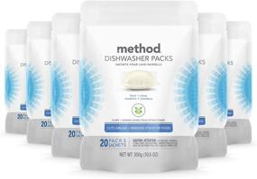 img 4 attached to Method Free + Clear Dishwasher Detergent Packs - 20 Count, 6 Pack, Varying Packaging