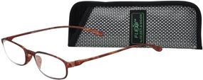 img 3 attached to 👓 SEO-Optimized: Flex 2 Lightweight Flexible Brown Oval Frame Readers, 2.00 Inches