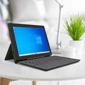 img 1 attached to 💻 Venturer 10" Intel Celeron N4000 4GB RAM 64GB Storage Touch 2-in-1 Tablet PC with Bluetooth, WiFi, and Windows 10