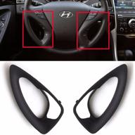 hyundai 2011-2014 sonata yf oem parts set: steering wheel ornament bezel (2-piece) logo