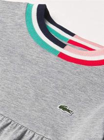 img 1 attached to 👚 Lacoste Heather Multico Sleeve T-Shirt for Girls | Girls' Clothing