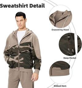 img 2 attached to Camouflage Sweatshirt Jogger Sweatpants Patchwork Sports & Fitness and Team Sports