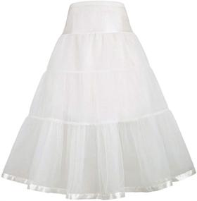 img 4 attached to GRACE KARIN Rockabilly Petticoat Underskirt Girls' Clothing for Skirts & Skorts