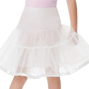 img 1 attached to GRACE KARIN Rockabilly Petticoat Underskirt Girls' Clothing for Skirts & Skorts