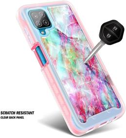 img 1 attached to 📱 NZND Samsung Galaxy A42 5G Case with Built-in Screen Protector - Full-Body Protection, Shockproof Marble Design