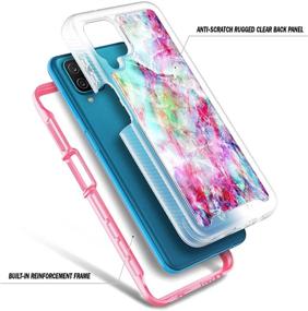 img 2 attached to 📱 NZND Samsung Galaxy A42 5G Case with Built-in Screen Protector - Full-Body Protection, Shockproof Marble Design