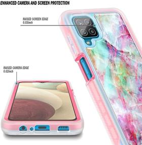 img 3 attached to 📱 NZND Samsung Galaxy A42 5G Case with Built-in Screen Protector - Full-Body Protection, Shockproof Marble Design