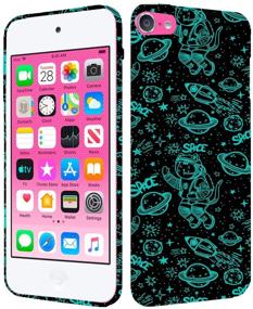 img 3 attached to Glisten IPod Touch 7Th / 6Th / 5Th Generation Case - Galaxy Space Cat Design Printed Slim Fit &Amp