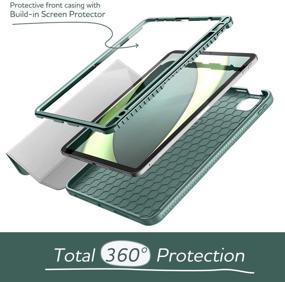 img 2 attached to 📱 Suritch iPad Air 4 10.9 inch 2020 &amp; iPad Pro 11 2020 2018(NOT for 2021) Case - Full Body Protective Smart Cover with Built-in Screen Protector, Pencil Holder, Magnetic Stand - Green