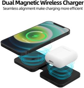 img 3 attached to ⚡️ Efficient Orikgher Duo Wireless Charger: 15W Fast Charging Pad for iPhone 12/MagSafe/AirPods