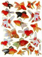 add a splash of sparkle with asian 108 markets goldfish glister sticker: self-adhesive metallic foil for scrapbooking, celebrations, birthdays, and more (st10-goldfish) logo