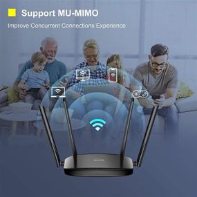 img 2 attached to 🔁 Speedefy K4 WiFi Router for Home, AC1200 Gigabit Dual Band Computer Routers for Wireless Internet, Extended Range Coverage, MU-MIMO, IPV6, Beamforming, AP Mode, Guest WiFi, and Parental Control