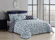 🛏️ palma comforter set by geneva home fashion - queen size, blue logo