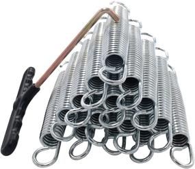 img 4 attached to 🪂 ZhenT Trampoline Spring Replacement Kit for Extra Bounce - Set of 15 - Heavy Duty Galvanized Steel with Free T-Hook