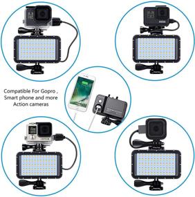 img 3 attached to 🔦 Суптиг 60 светодиодная видеолампа с 5200 мАч портативной зарядной батареей, водонепроницаемое портативное освещение для GoPro Hero 10, 9, 8, 7, 6, 5, 4 – регулируемая яркость, дальний дальнобойный свет